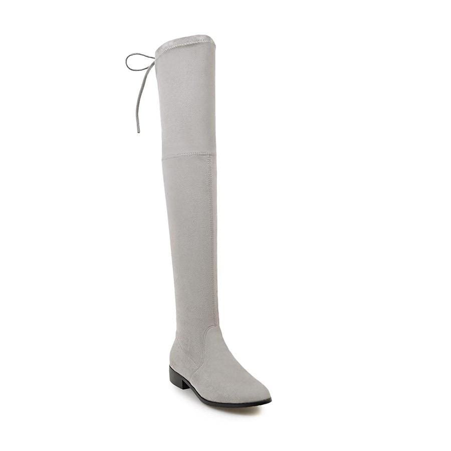 New arrival Warm  Over The Knee High Boots Short Plush Inside Square Heel shoes